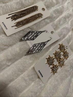 Express Gold and Silver Sparkle Earring Set